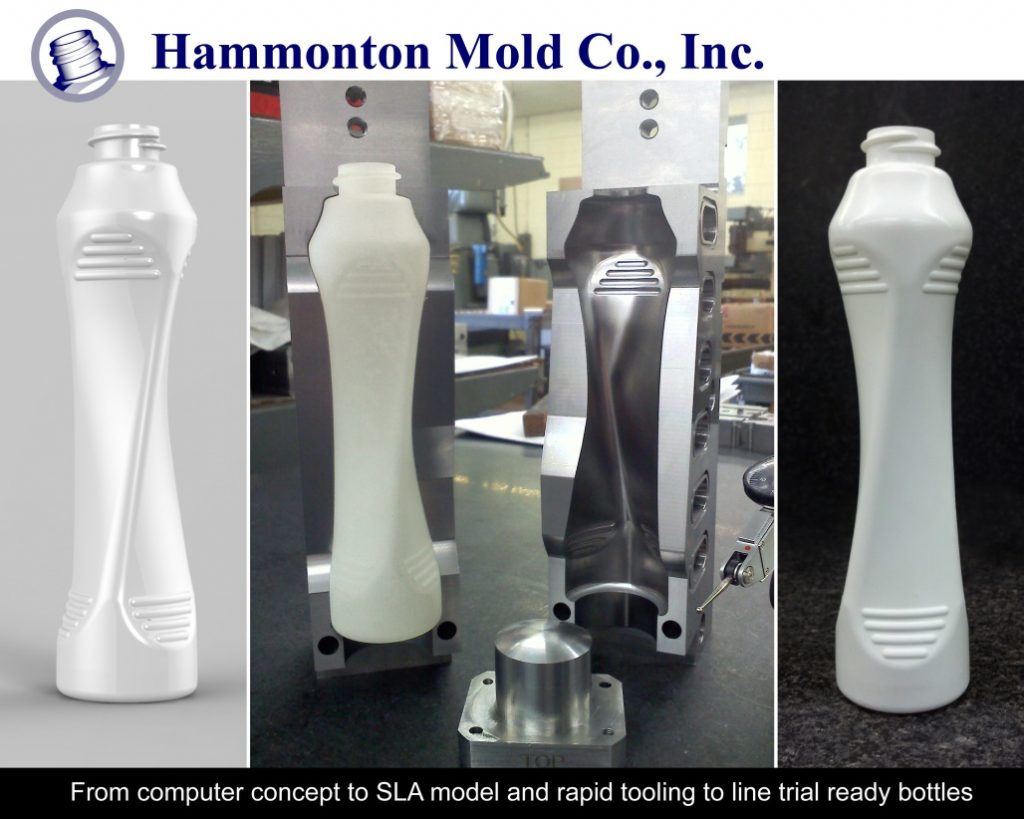 Ping Dabber Twisted style mold and bottle